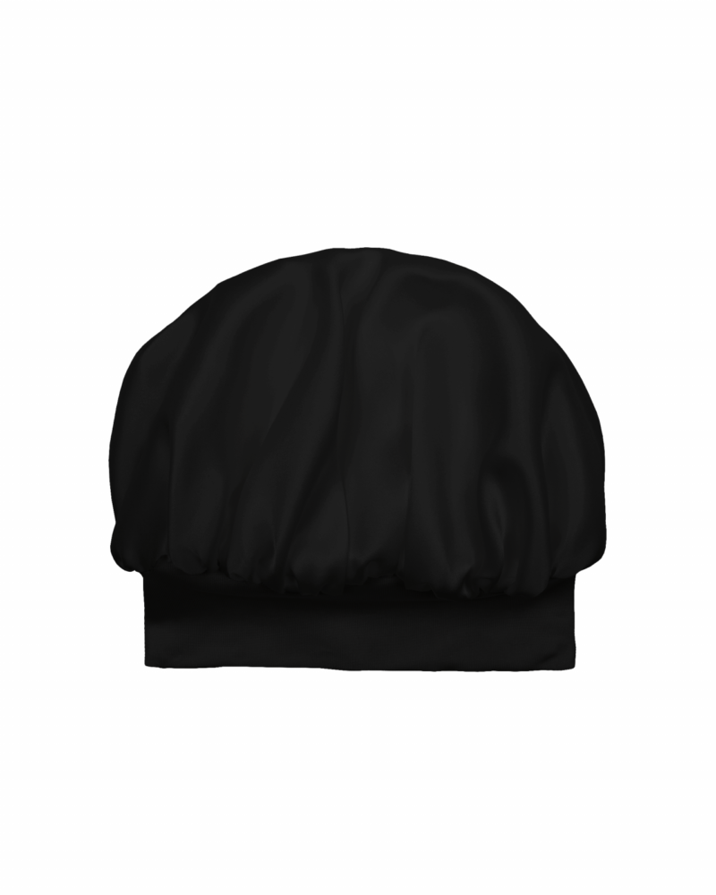 Jedwabny czepek do spania – czarny