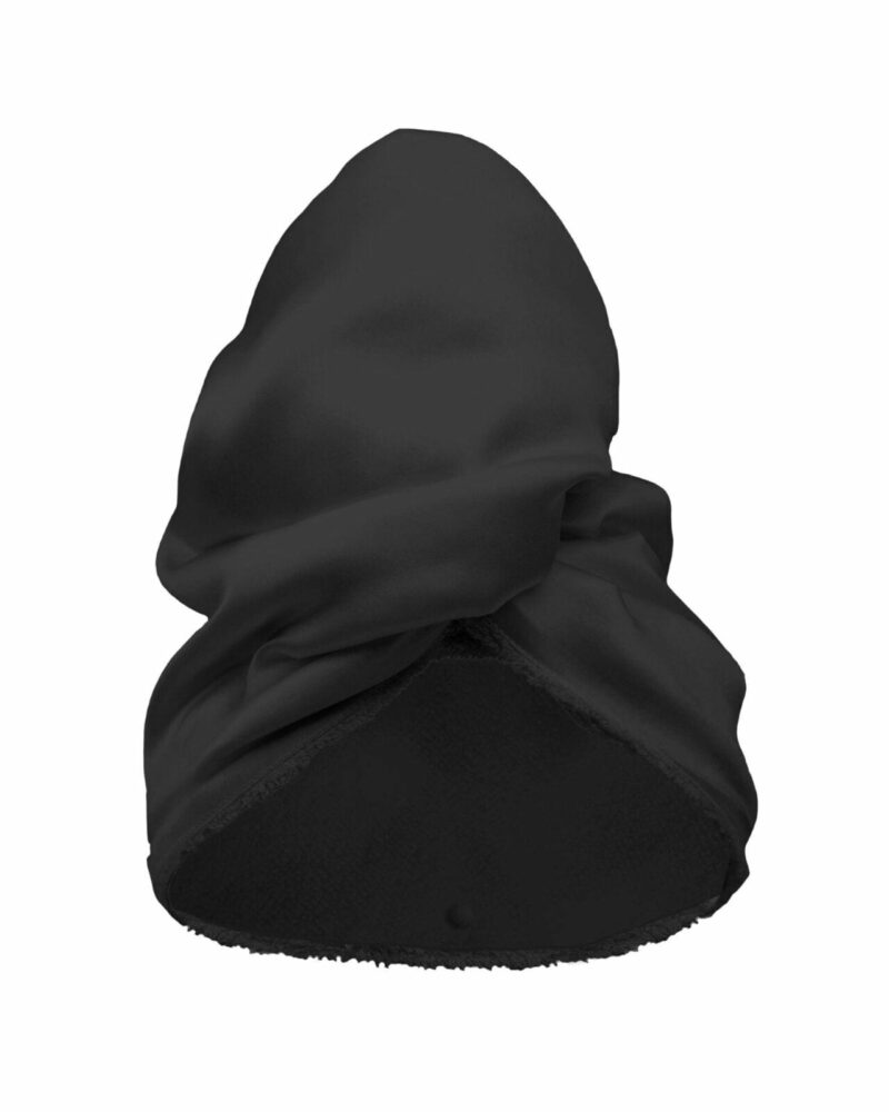 Dwustronny, jedwabny turban – czarny