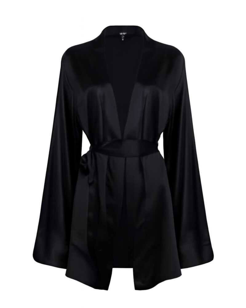 Kimono jedwabne Sophia- czarne