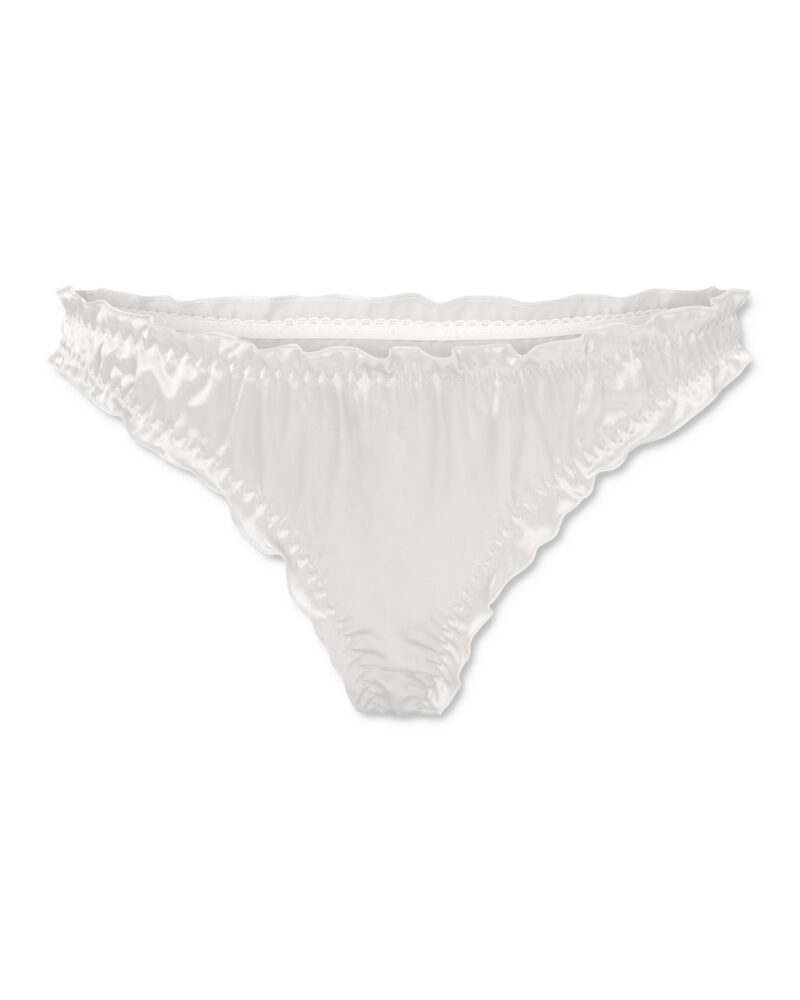 Jedwabne stringi Amore - ecru