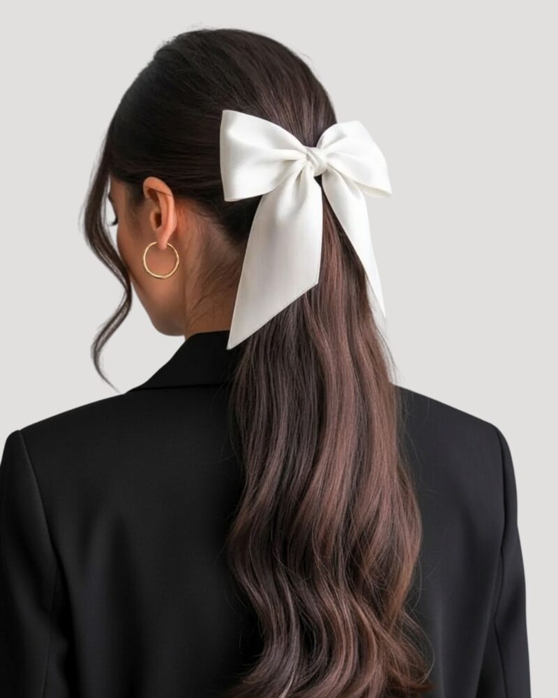 Jedwabna kokarda - ecru