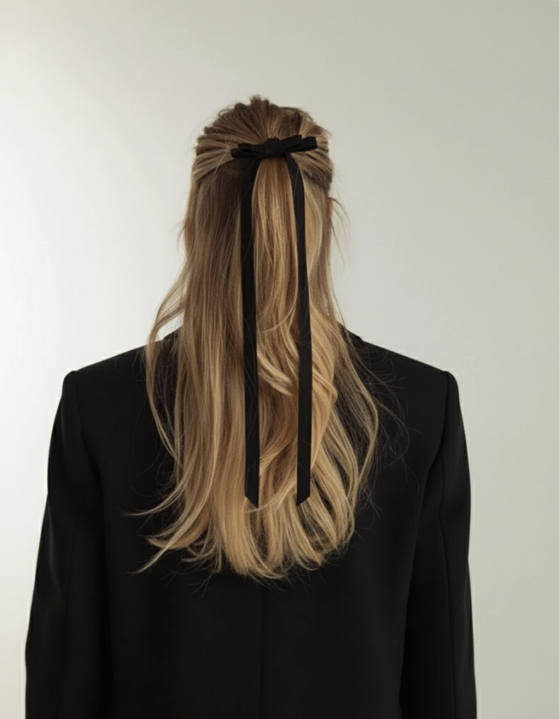 Jedwabna wstążka - czarna