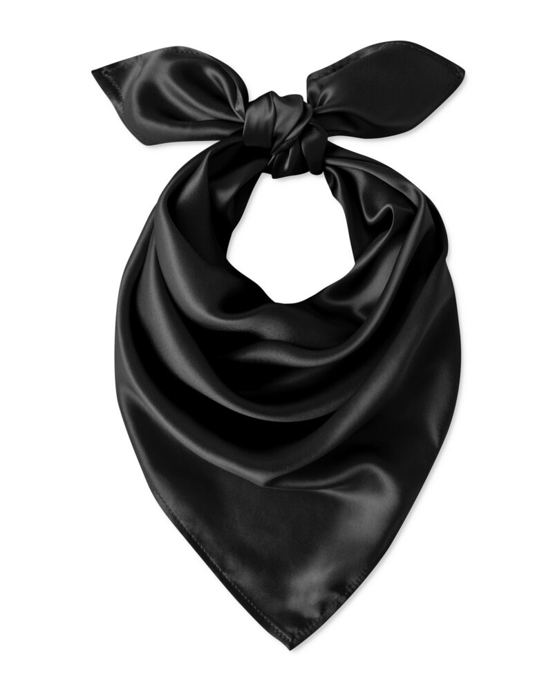 Jedwabna apaszka - czarna