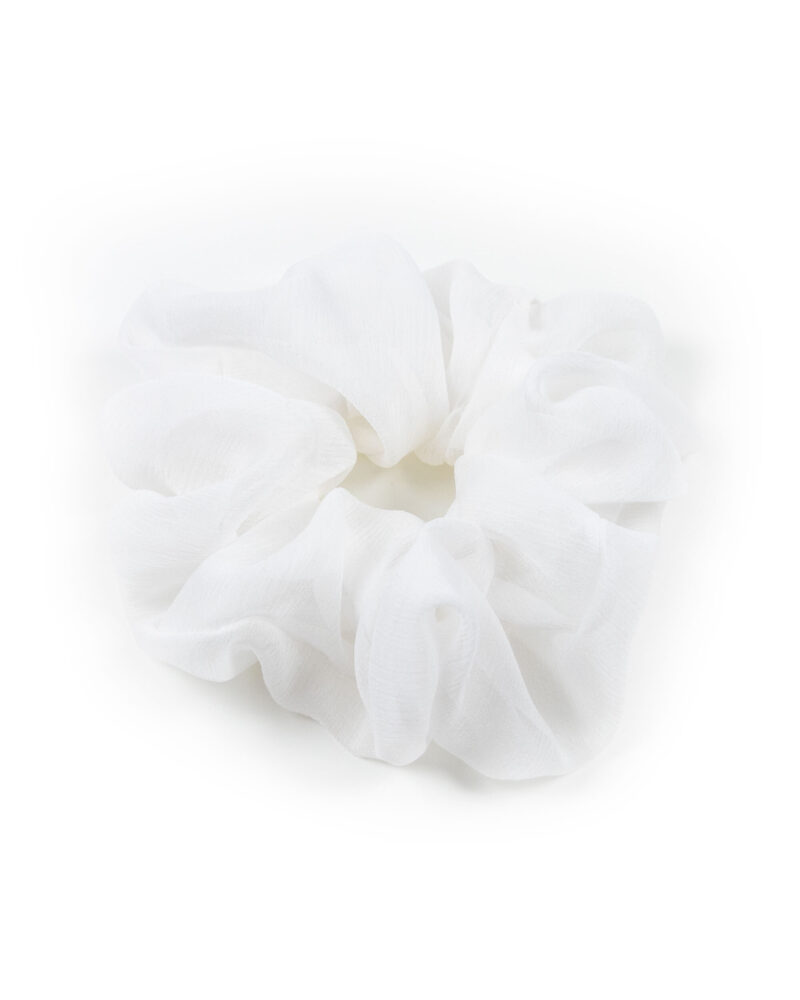 Jedwabna gumka do włosów - Giselle - ecru