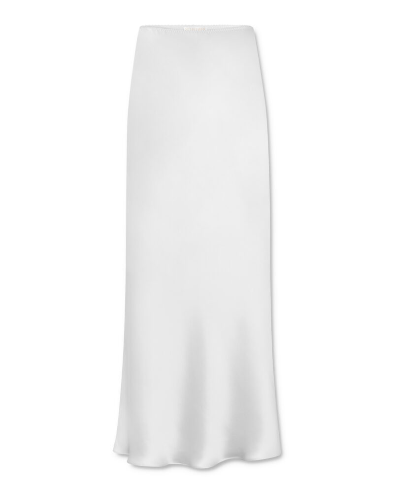 Długa jedwabna spódnica - ecru