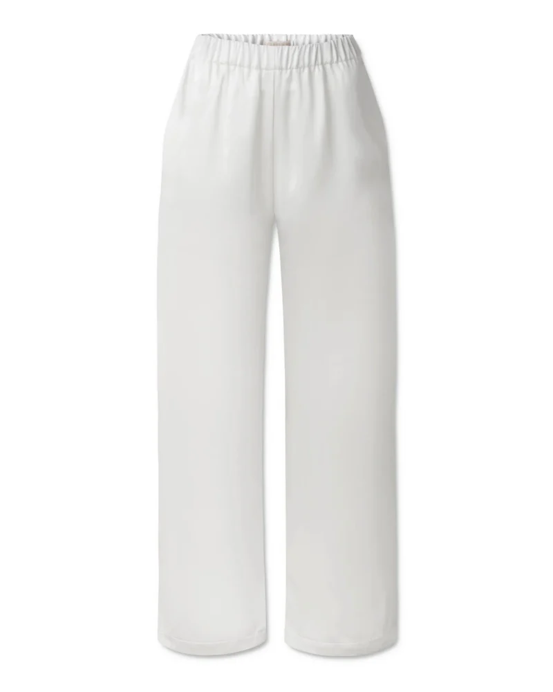 Jedwabne spodnie SUNRISE – ecru