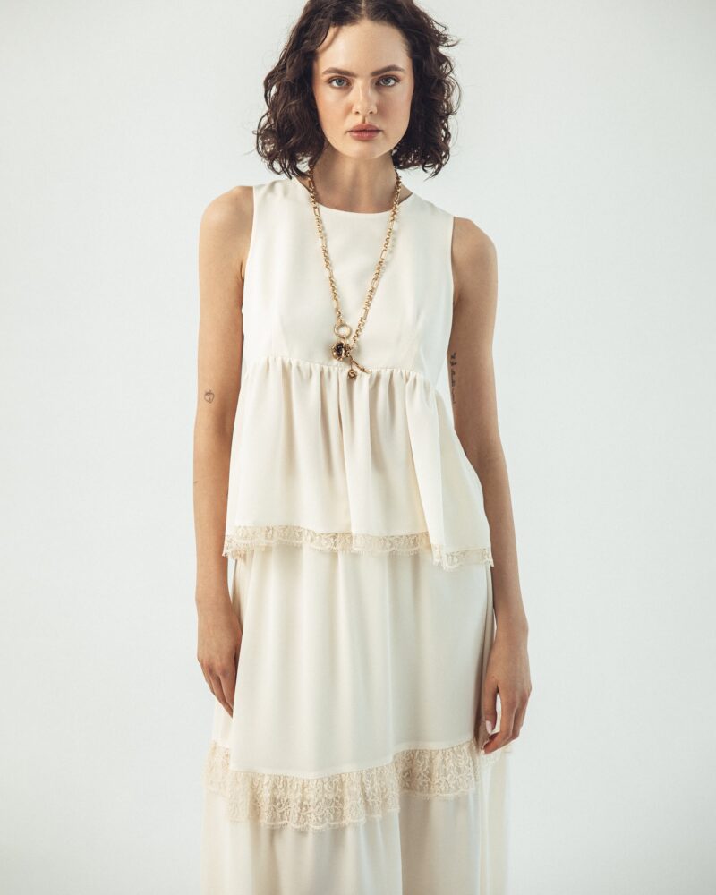 Jedwabna bluzka z koronką - Verona