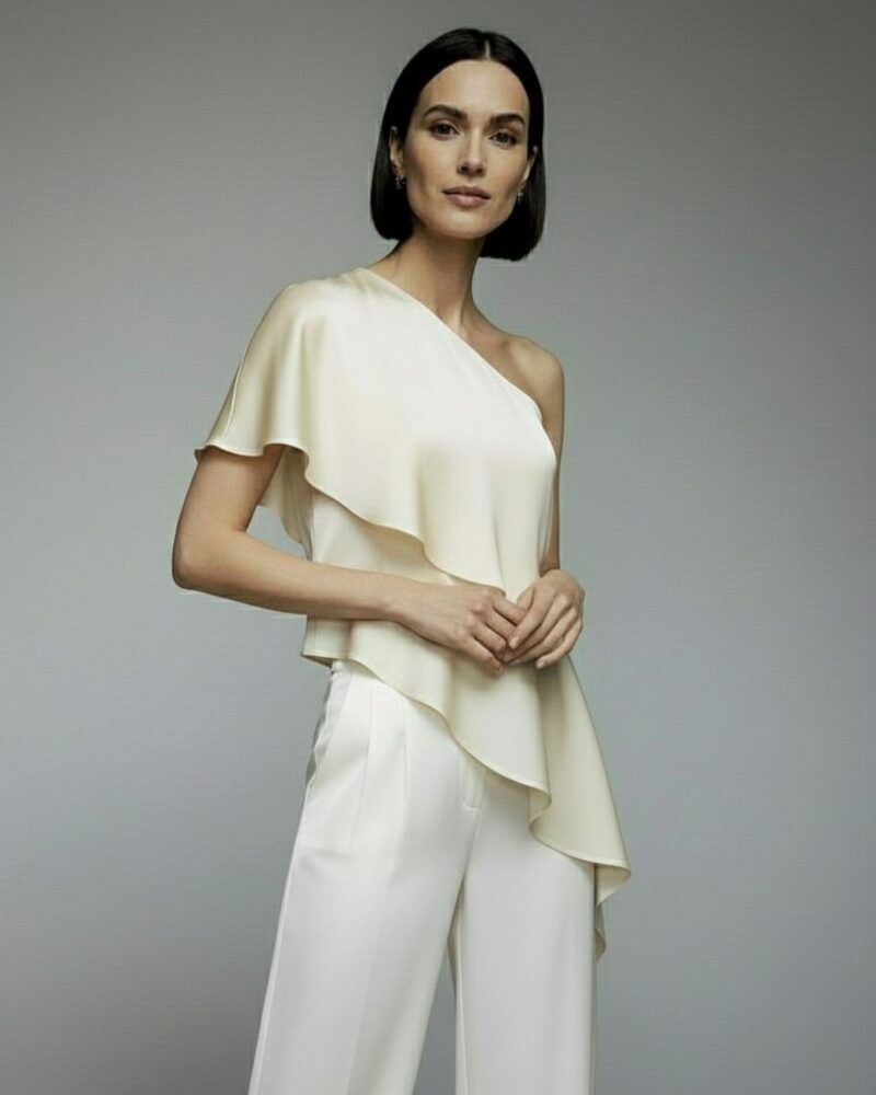 Jedwabny top Gaia - cream