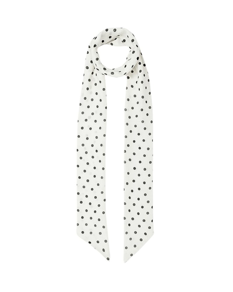 Jedwabna szarfa w groszki