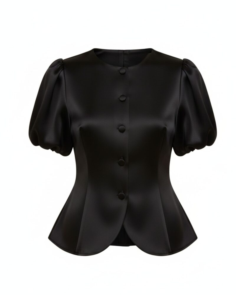 Jedwabny żakiet Lou - czarny