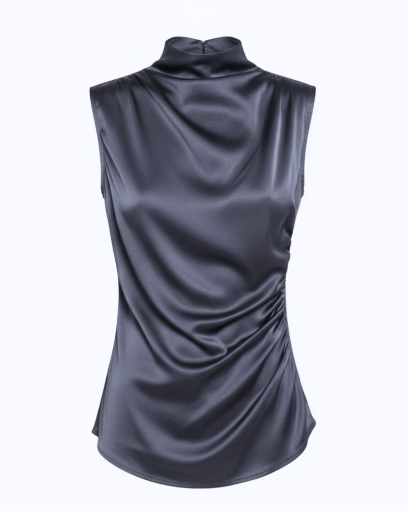 Jedwabna bluzka Claire - grafit