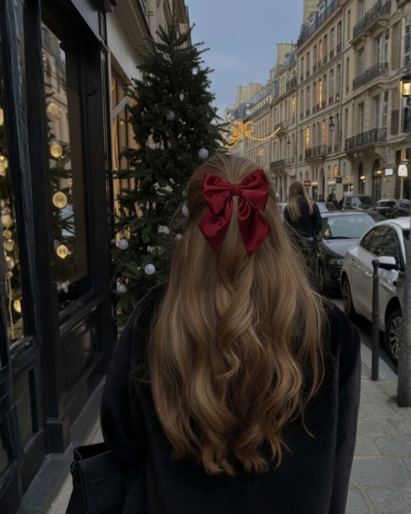 Jedwabna kokarda - burgundy